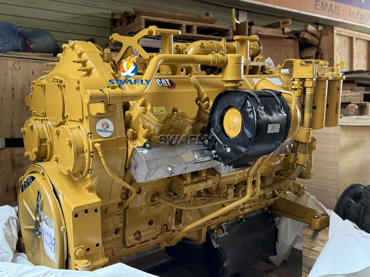 Het hart van de Carterpillar D10T bulldozer: de krachtige C27-motor
