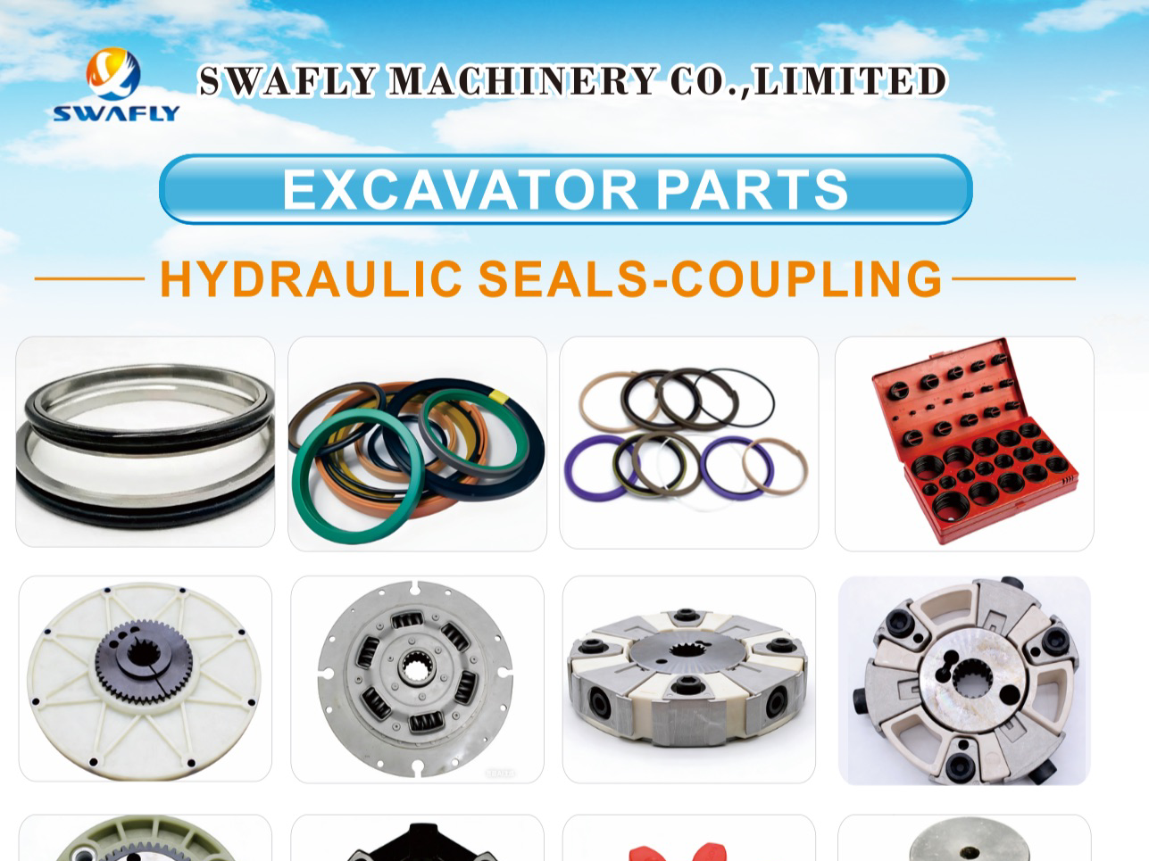 Kwaliteitsafdichtingen en onderdelen voor graafmachines, laders en bulldozers