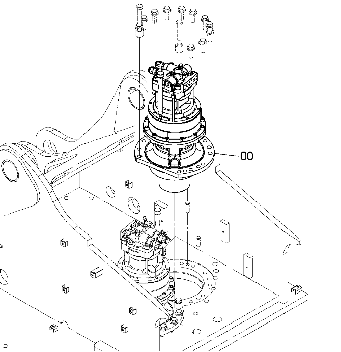 Hitachi ZX470LC-5G zwenkapparaat YB60000927 9301098